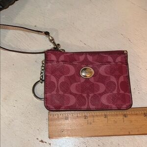 Coach Pink Wristlet keychain